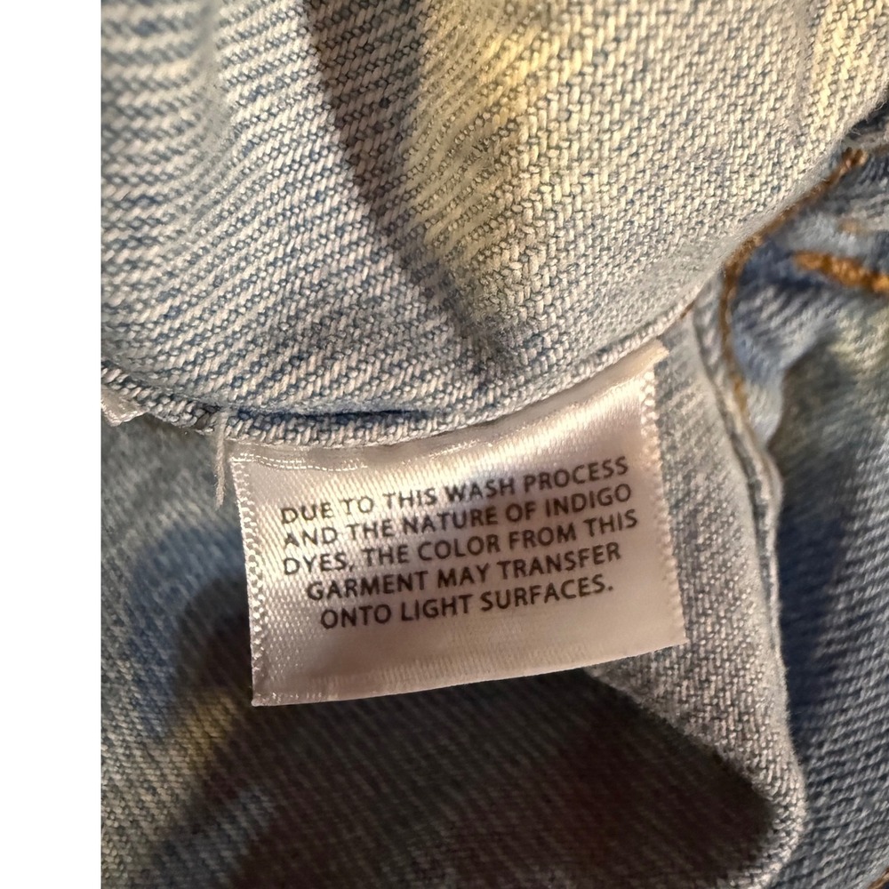 Madewell Women Small Light Wash Denim Trucker Vest Blue Button Up Western Moto - Picture 5 of 10